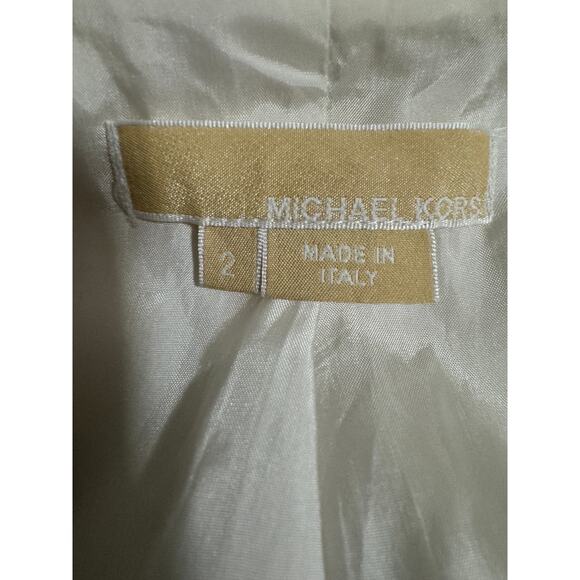 Michael Kors Made in Italy Cream Cotton Coat – Quiet Luxury, Size 2 - Picture 6 of 8